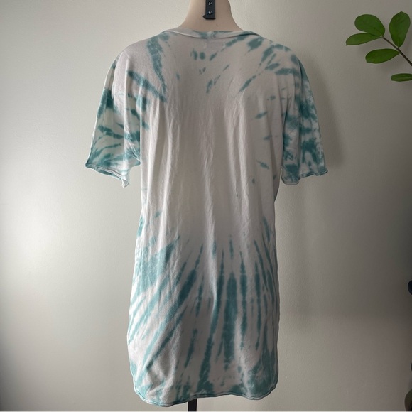 Lauren Moshi Peace Hippie Boyfriend Tshirt Dress Tie Dye Relazed 100% Cotton - Picture 11 of 13
